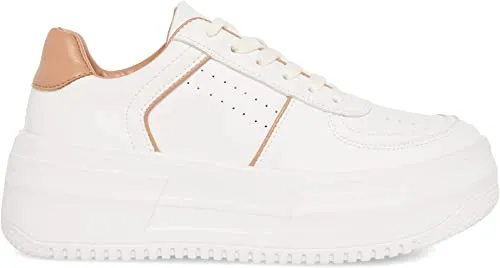 Perrin Women's Sneakers in White Tan