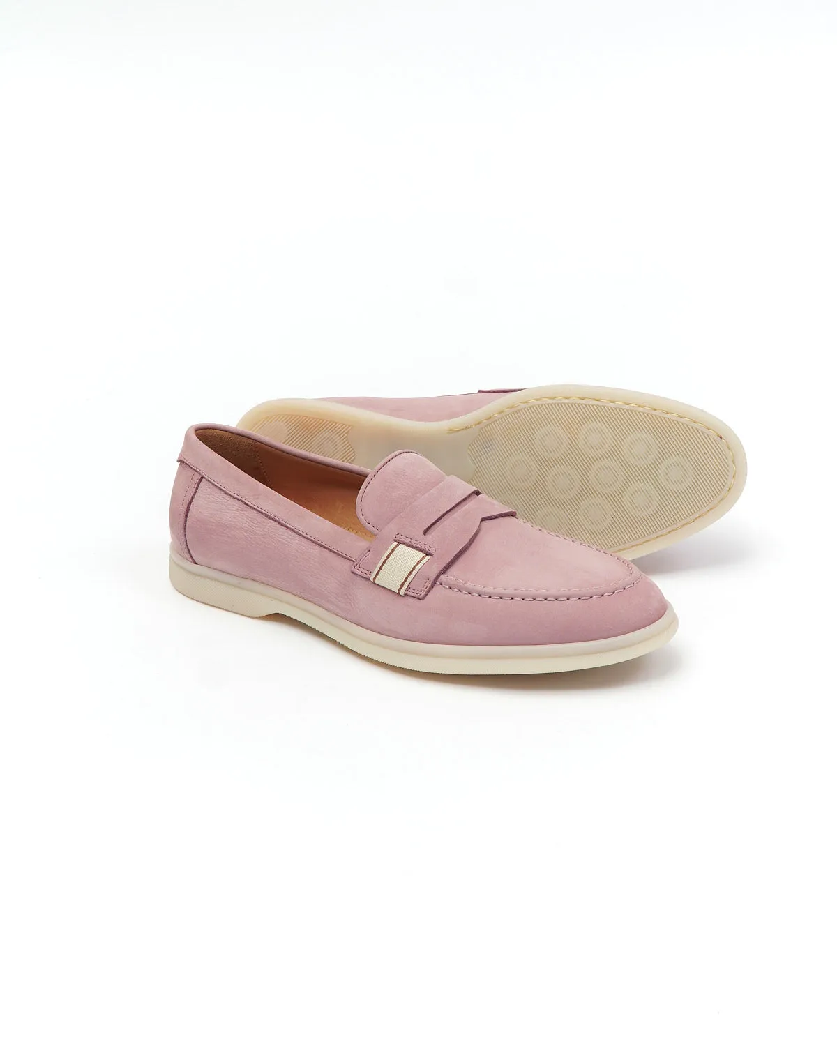 Pink Morbidone Leather Loafers