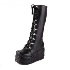 Platform Moto Boots