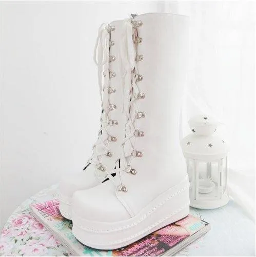 Platform Moto Boots