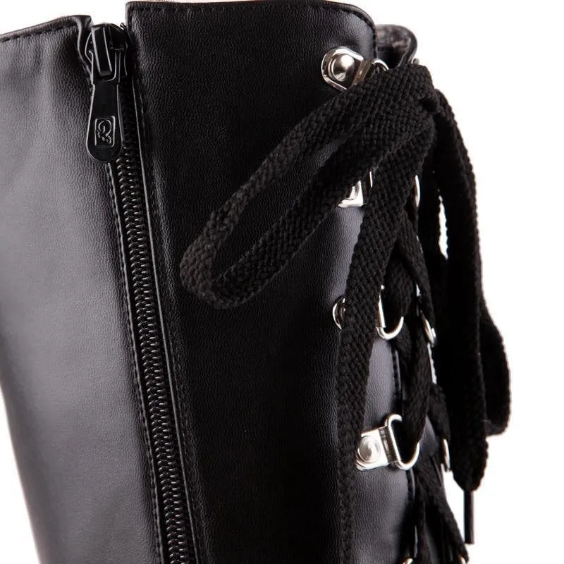 Platform Moto Boots