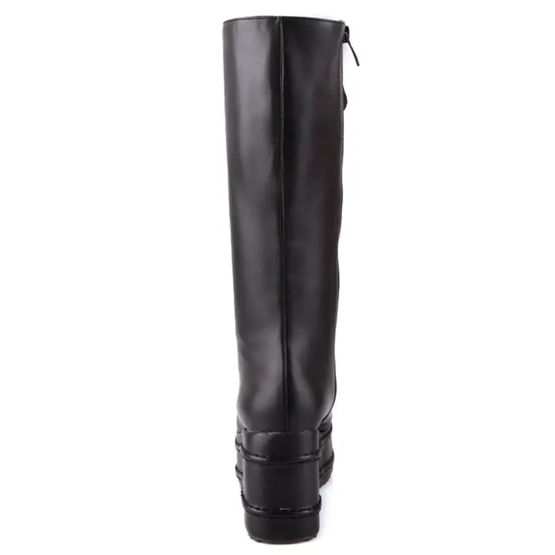 Platform Moto Boots