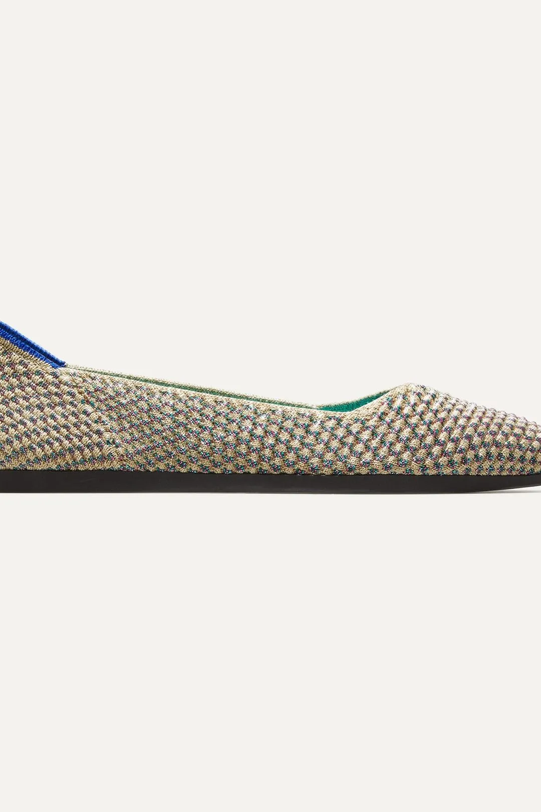 ROTHY'S THE POINT NULTI METALLIC FLATS