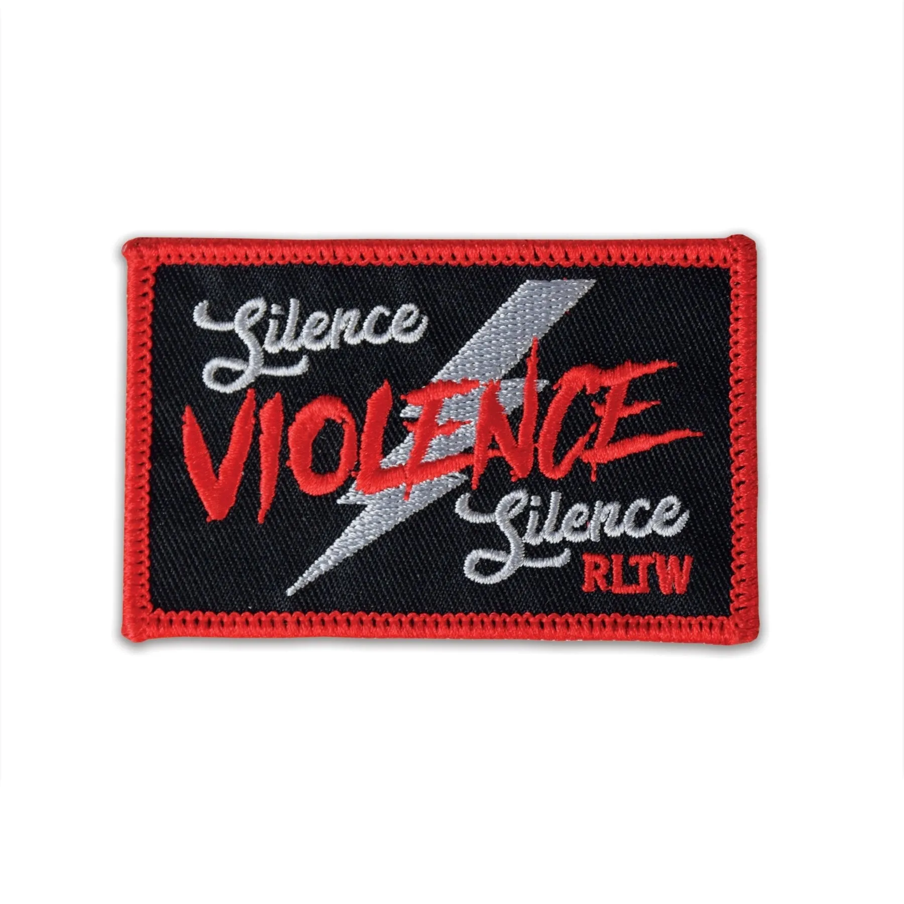 Silence Violence Silence Embroidered Patch