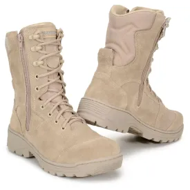 Tactical Boots Sniper Sand Leather Lace Zipper