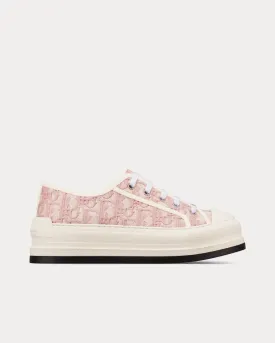 Walk'n'Dior Platform Nude Dior Oblique Embroidered Cotton Low Top Sneakers