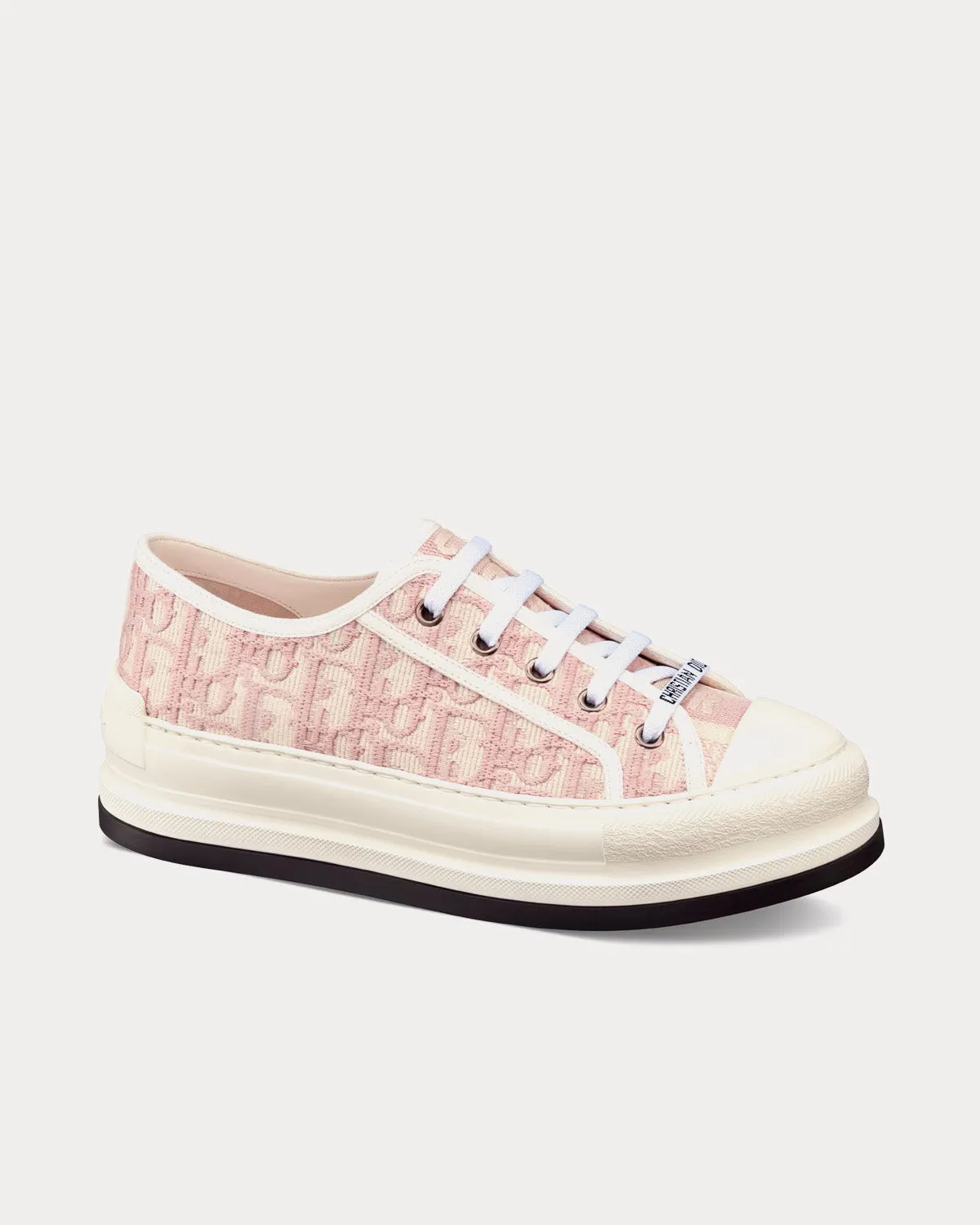 Walk'n'Dior Platform Nude Dior Oblique Embroidered Cotton Low Top Sneakers