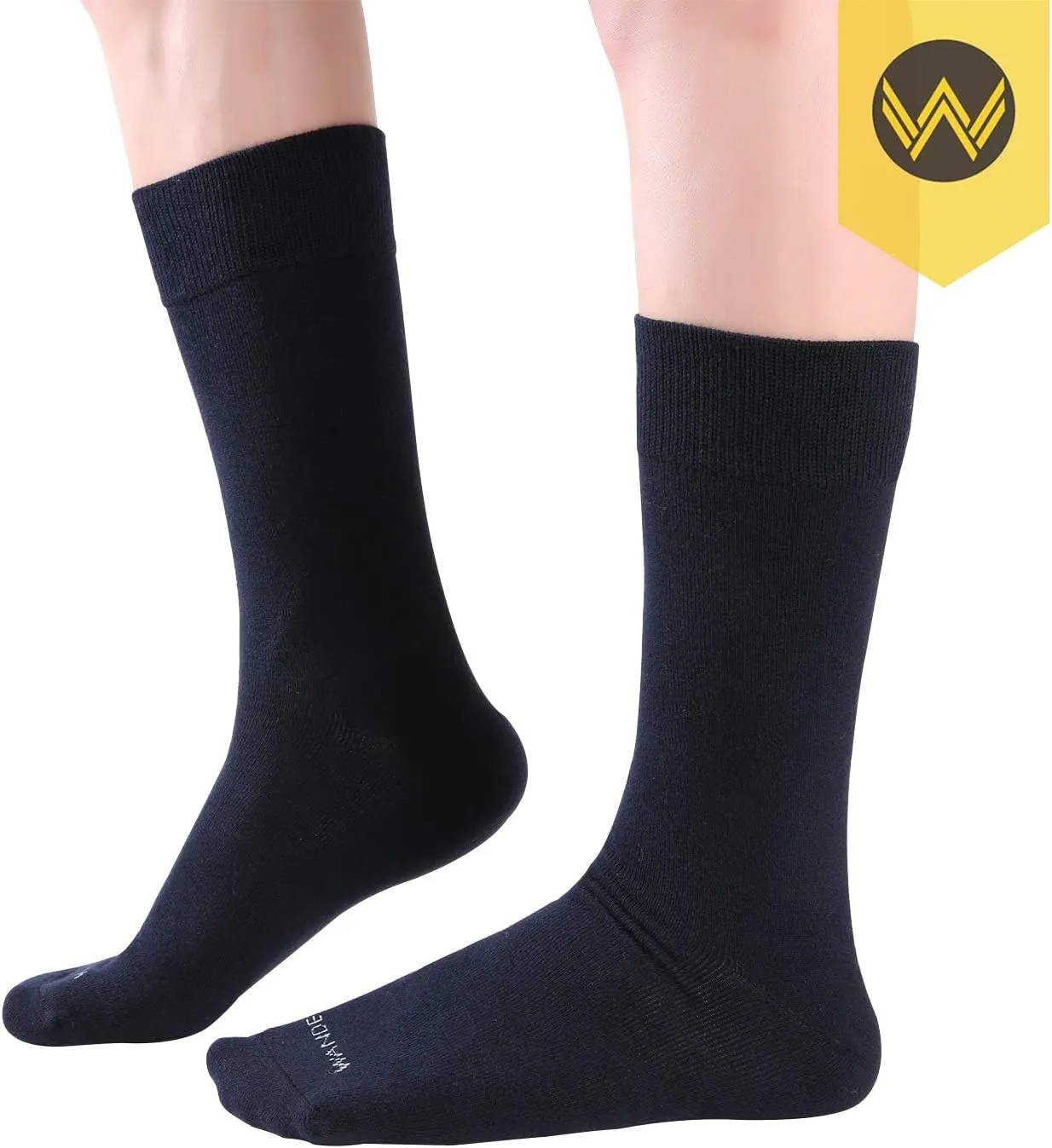 WANDER Men's Dress Socks Cotton Thin Classic Lightweight Socks 6/8 Pairs Solid & Patterned Soft Breathable Socks