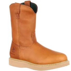 Wedge Sole Pull-On Wellington Work Boot, Mens