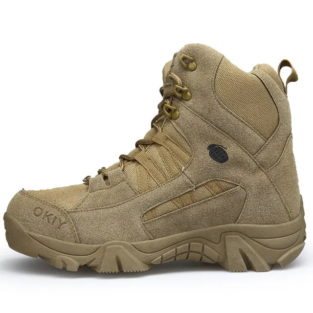 Winter Boots Men Warm Fur Snow High Quality Cow Suede  Leather