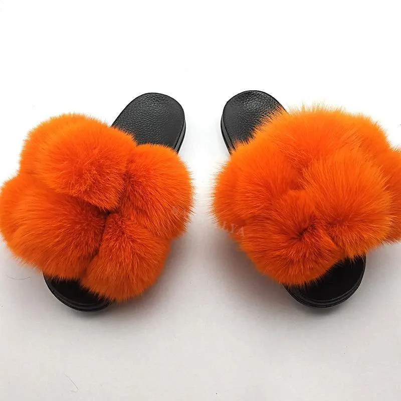 Women's Casual Faux Furry Slippers