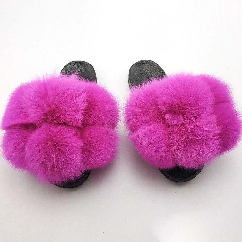 Women's Casual Faux Furry Slippers