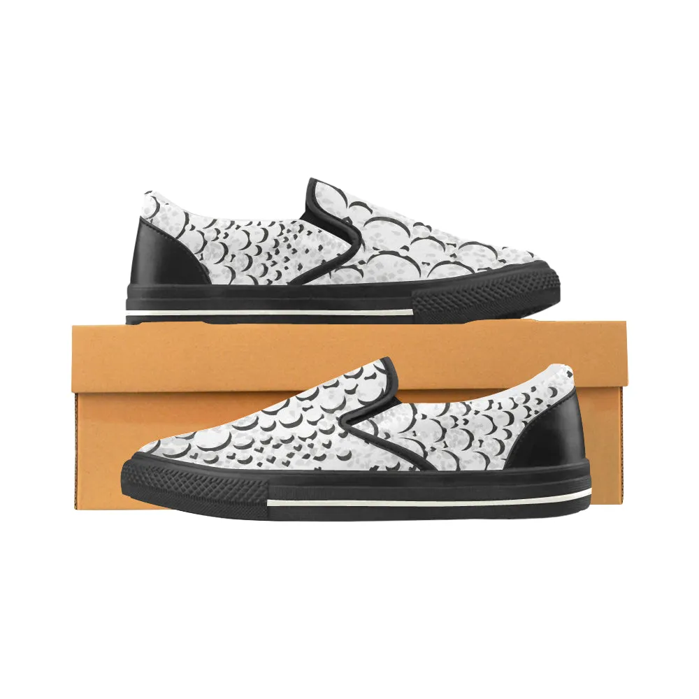 Women's Polka Print Canvas Slip-on Shoes