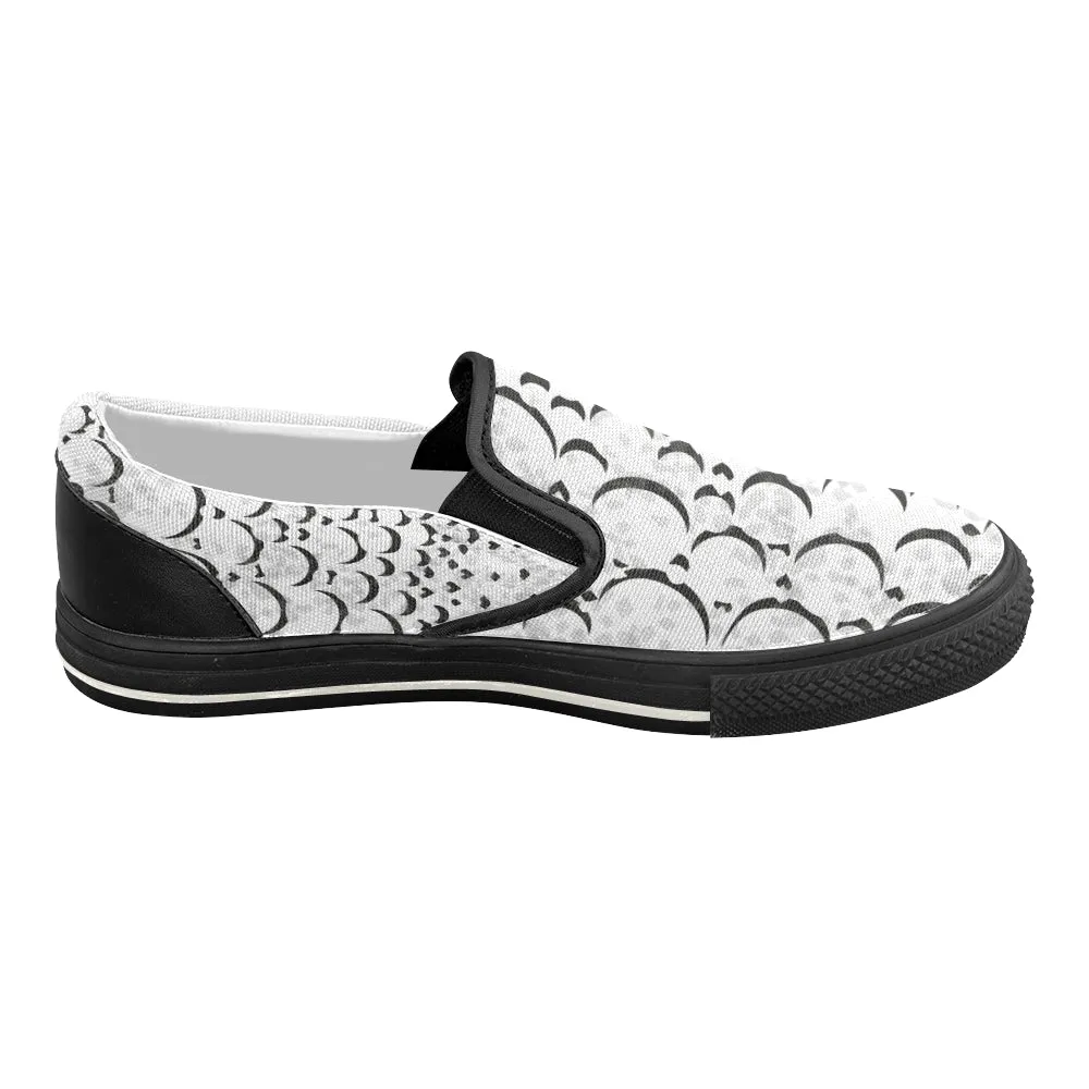 Women's Polka Print Canvas Slip-on Shoes