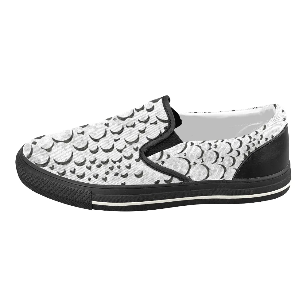 Women's Polka Print Canvas Slip-on Shoes